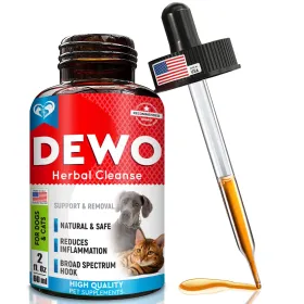 Cats And Dogs Liquid Herbal Medicine And Natural Broad Spectrum Treatment For Tapeworm Whipworm Roundworm And Hookworm Prevention Medication Supplemen