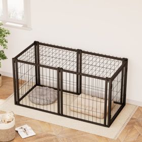 Dog Cage 47.2 Inches, Suitable For Small And Medium-sized Dogs, With A Top Dog Fence, Pet Cage, Indoor, Black. 47.2 Inches Long X 22 Inches Wide