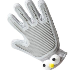 2-in-1 Pet Grooming Gloves & Brushes For Cats And Dogs High-Efficiency Hair Removal & Massage GlovesDouble-Sided Hair RemovalAnti-Scratch & Bite Prote (Option: Gray)